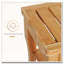 Long banc de douche en bambou avec tablette de rangement