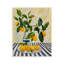 Citrons sur plaque nappe rayée, design par Yen