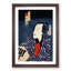 Actor in a Striped Robe by Toyohara Kunichika - Picture Frame Painting-57844580-57844576