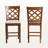 Wave Counter Stool Set with Gray Fabric and Walnut Brown Finish, 42.26'' H X 18.42'' W X 20.48'' D