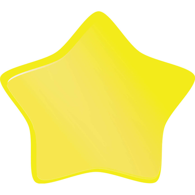 Adhésif décoratif étoile douce, H 32 po x l 36 po, Jaune