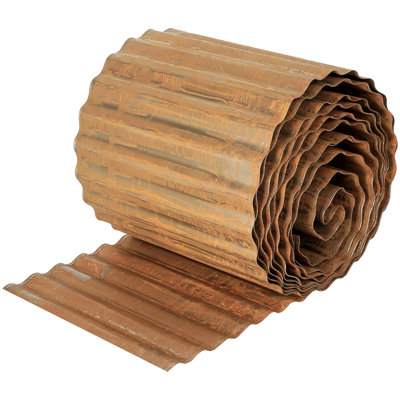 Bordure de jardin ondulée en métal, bordure de bordure de jardin en métal 10 po x 20 pi, bordure de pavé d'aménagement paysager pour lit de fleurs à bricoler, allée de clôture de jardin