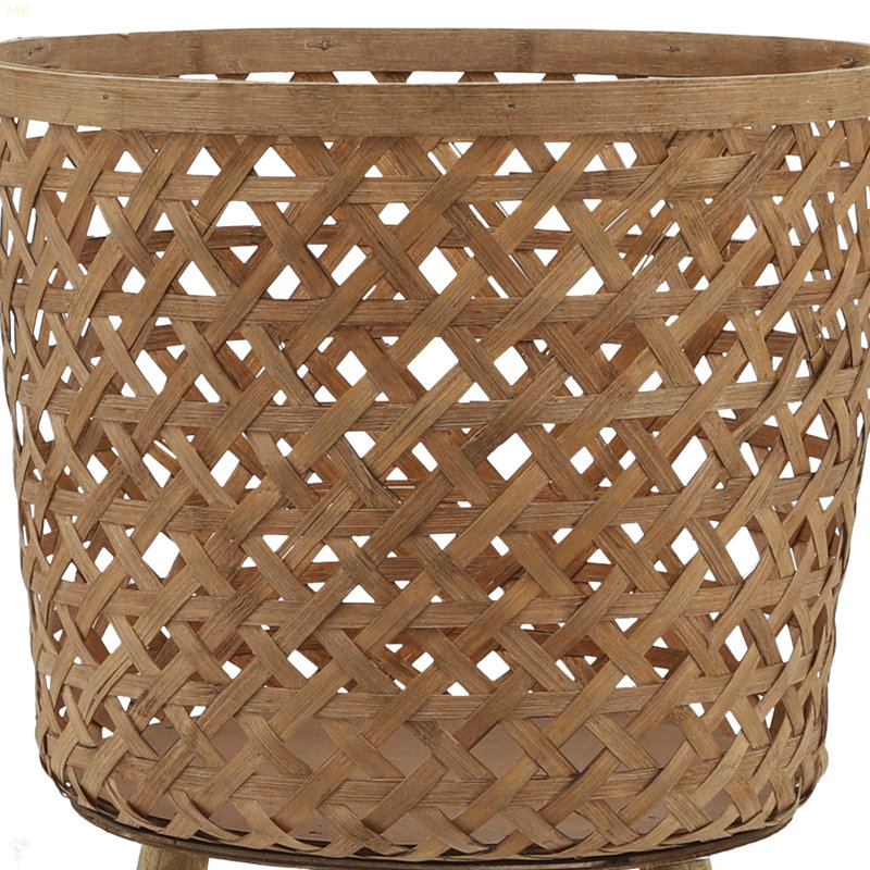 Jardinières en bambou S / 3 11/13/15 po