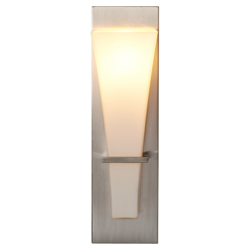 Barre d’éclairage de salle de bain 1 lumières dickerson, Nickel brossé