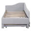Lit de jour polyvalent rembourré en L avec lit gigogne escamotable, parfait pour les espaces multifonctionnels et les chambres d'amis-1422514039