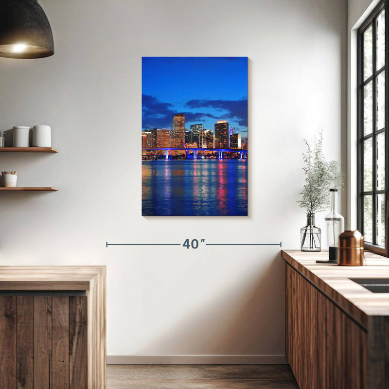 Aime Miami City Night Scene, 36" H x 24" W