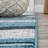 Angeal Gradient Ticking Striped Blue/Navy Rug-1370290005