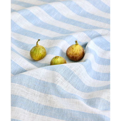 100% Pure Linen Tablecloth -Sorrento Stripe