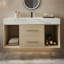 Meuble-lavabo flottant avec lavabo en céramique