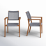 Fleur Wood Outdoor Stacking Dining Armchair