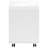 Contemporary Rolling File Cabinet With Glossy White Laminate And Versatile Storage Options Surface Treatment, Office Drawers, Modern Printer Stand Smooth Function