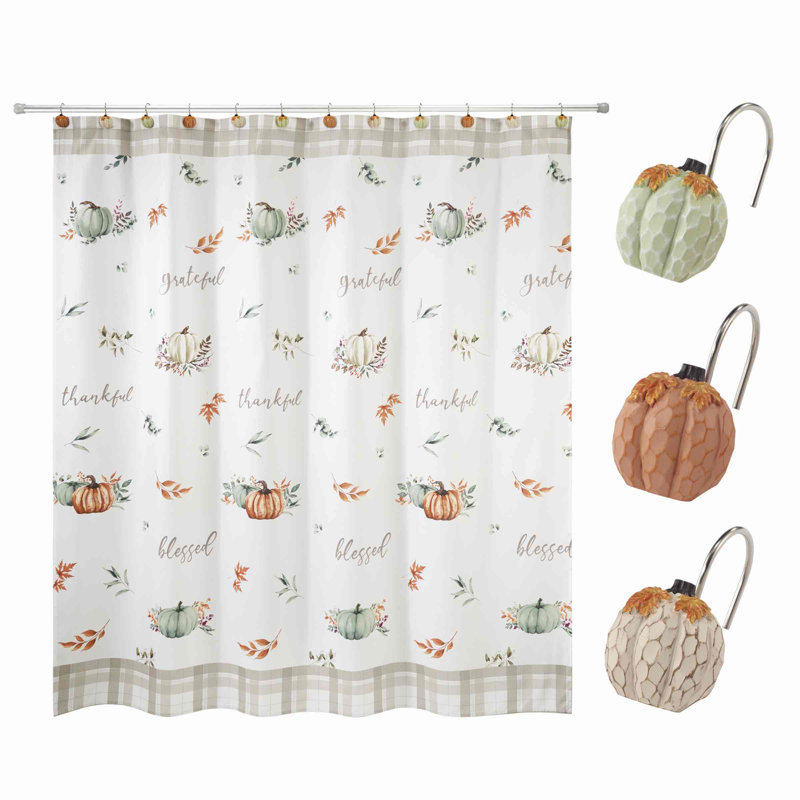 Avanti Linens Grateful Patch Shower Curtain & Hook Set