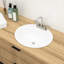 Lavabo de salle de bain ovale encastré en céramique blanc de 20 po x 18 po - Style moderne, teinté, s'adapte à plusieurs environnements Moderne, élégant, teinté - pour différentes utilisations