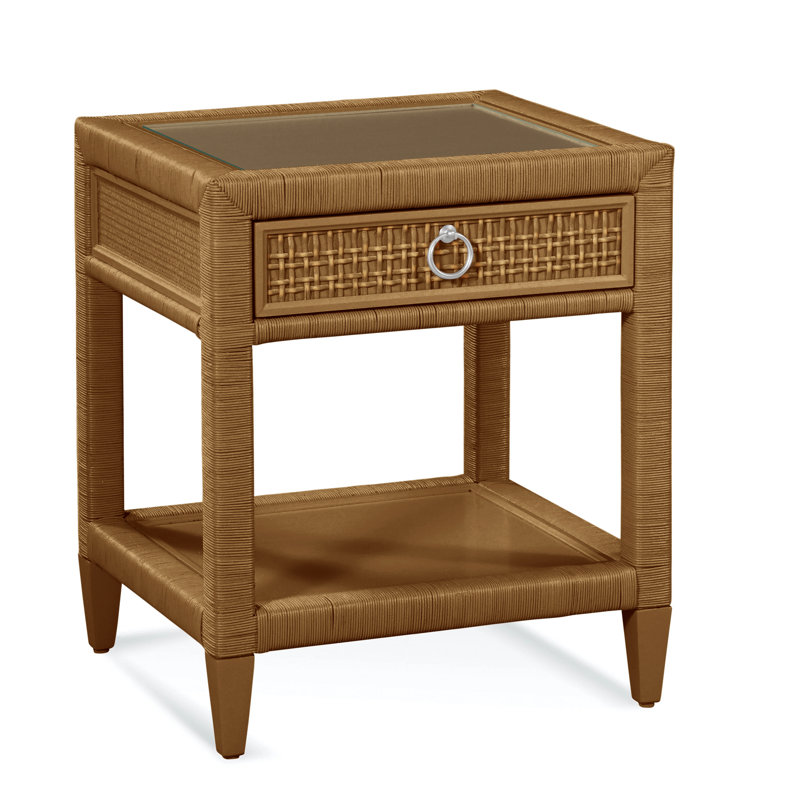 Naples 1 - Drawer Nightstand, Honey, Satin Nickel, Yes