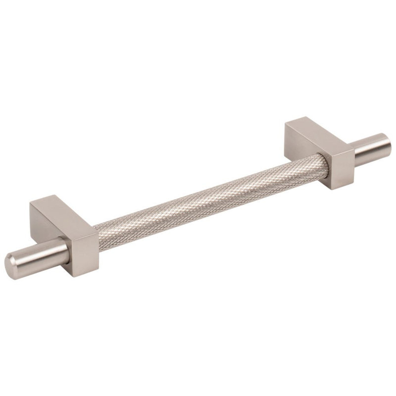 Larkin 3 Knurled Center Bar Pull, 3 3/4", Satin Nickel