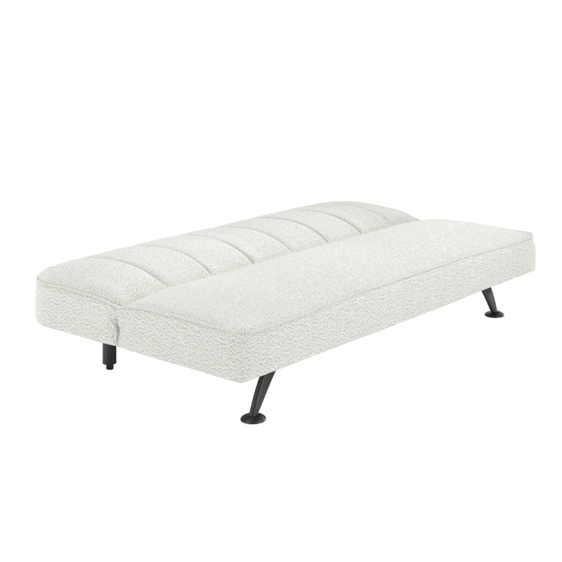 Burlington 2 Seater Sleeper, Ivory, Boucle, Matte Black
