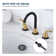 8 Inch Widespread Double Handle Bathroom Faucet With Pop-Up Drain Kit