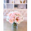 Real-Touch Pink Roses & White Hydrangeas Centerpiece