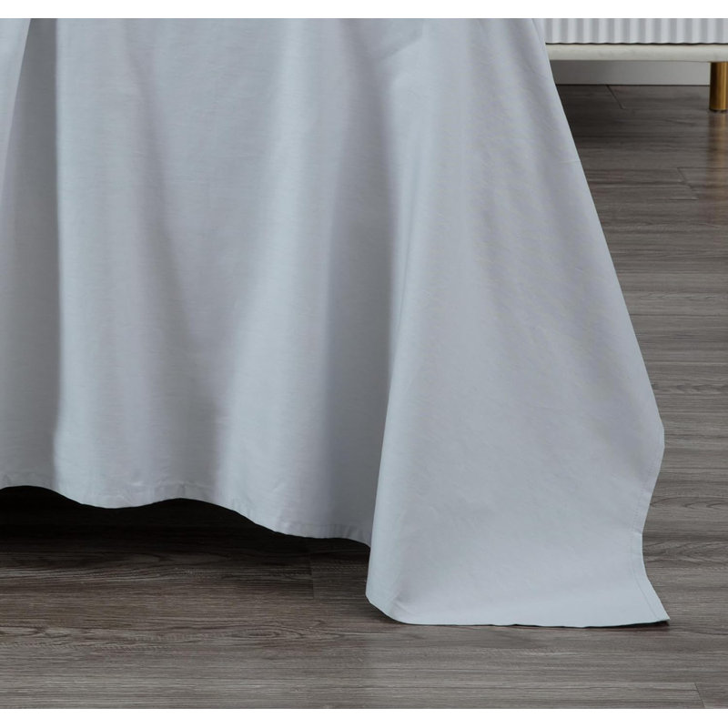 100% Cotton Twill Sheet Set, Silver Gray, Queen Sheet Set with 2 Pillowcases