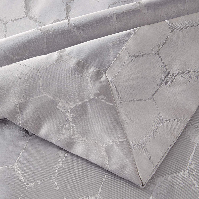 Westphal Honeycomb Damask Tablecloth, Silver, 108" x 70"