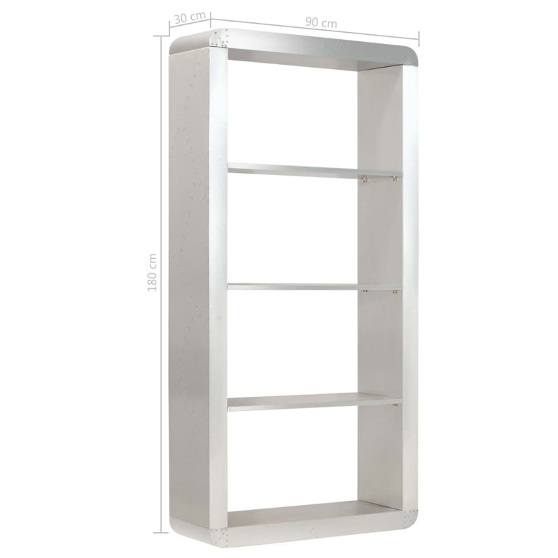 Ottawa 180cm H x 90cm W Aluminium Standard Bookcase