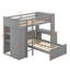Lit mezzanine Rachele avec lit autonome, tablettes, bureau et garde-robe-836028130
