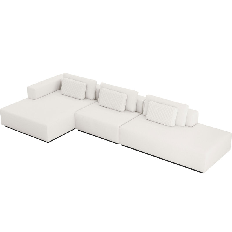Spruce Modular Sectional, 31" H x 124" W x 72" D, Left Hand Facing