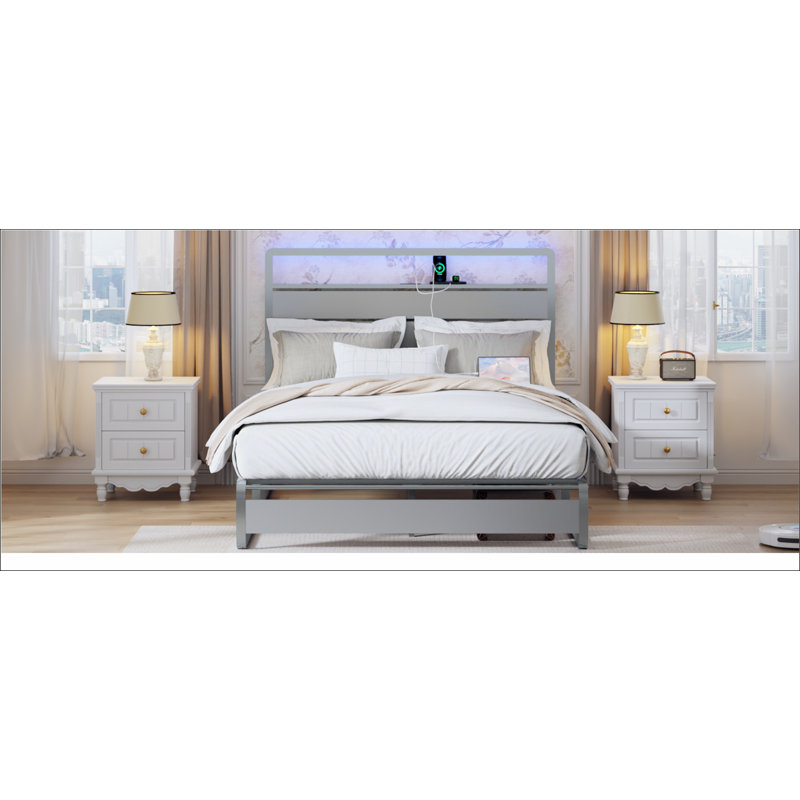 Lit argent antique