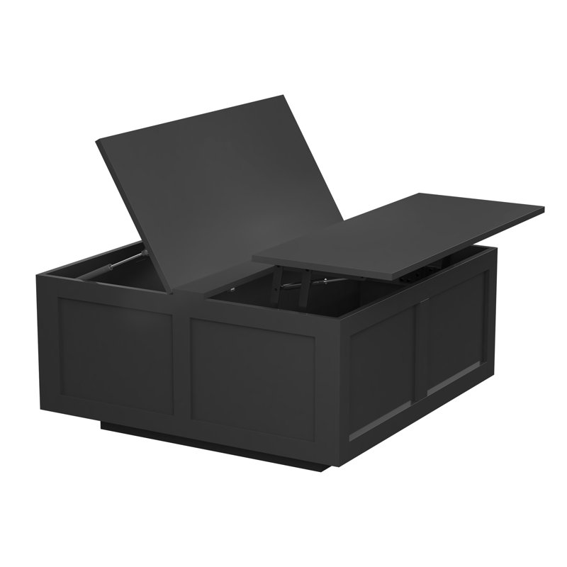 Coffee Table with Storage, Black