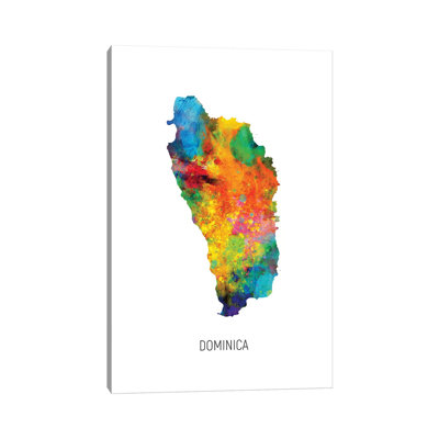 " Dominica Map " by Michael Tompsett