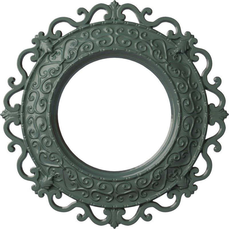 Médaillon de plafond H 13,25 po x l 13,25 po x P 1,125 Orrington, Tourbillon de nuages