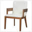 Ensemble de 2 chaises de salle à manger rembourrées en cuir synthétique moderne
