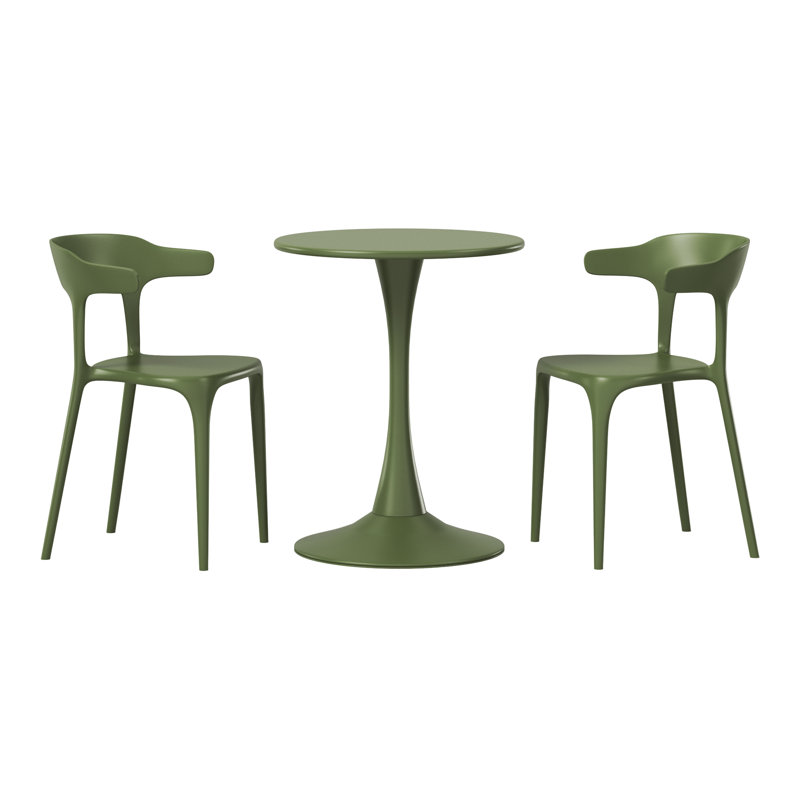 Ensemble repas extérieur 2 personnes, Vert