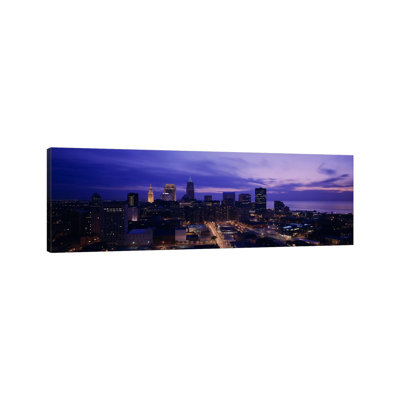 High Angle View Of Buildings In A City, Cleveland, Ohio, USA by Panoramic Images - Panoramic Gallery-Wrapped Canvas Giclée on Canvas