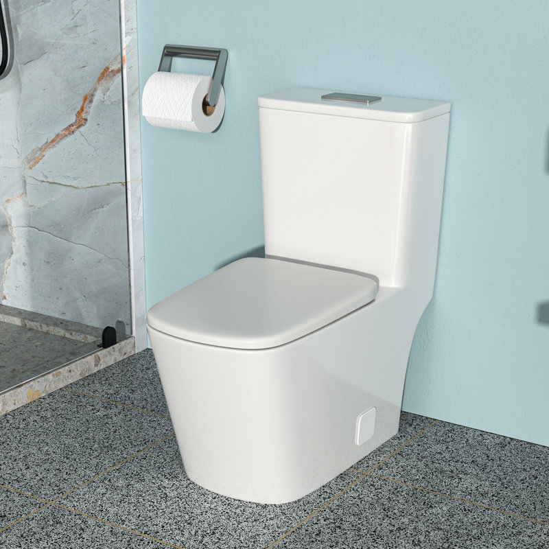 Toilette en céramique une pièce - Système de chasse d'eau moderne, performance efficace facile à utiliser, conception par l'utilisateur