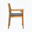 Chaises de salle à manger en bois d'acacia avec sièges en osier, ensemble de 2