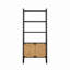 Étagère de rangement à porte d'armoire en rotin naturel, étagère ouverte à double fonction avec armoire fermée pour le salon, le vestibule et la chambre à coucher