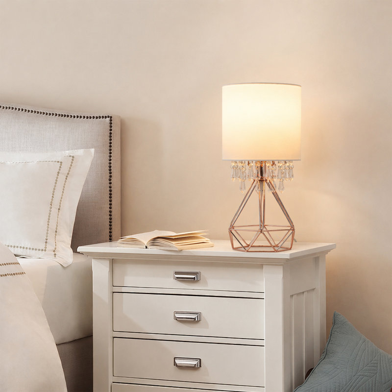 Lampe de table 22,8 po avec cristal