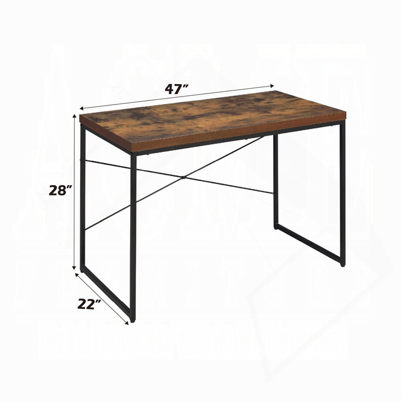 Bureau d'écriture de style industriel 1pc, Brun