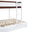 Lit superposé double avec lit gigogne simple, rangement et bureau, blanc et noyer-1082998594
