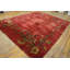 Hand Knotted Pile Red / Rust Wool Antique 1920s Rectangle Chinese Art Deco Rug