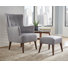 Fauteuil à oreilles et repose-pieds Piersten de 67 cm de large