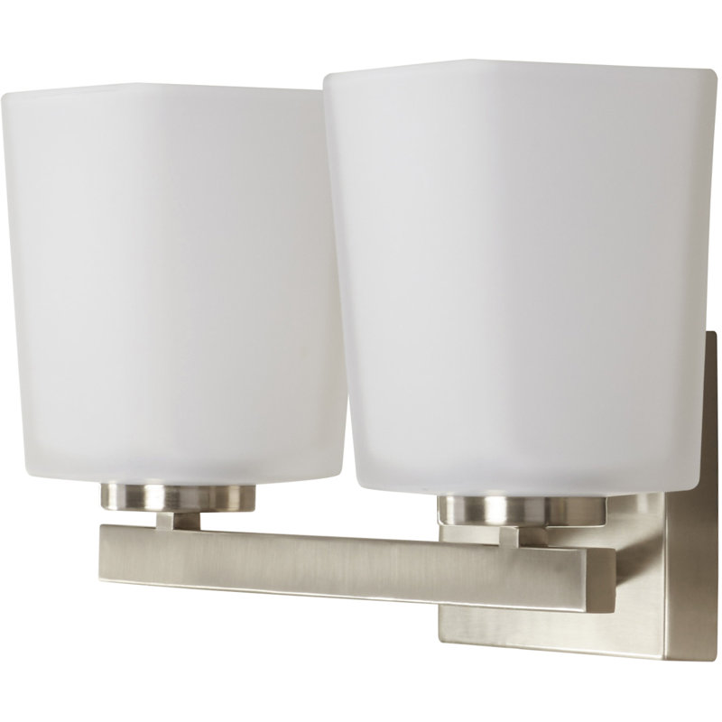 2 - Light Dimmable Vanity Light, Brushed Nickel