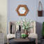 Miroir hexagonal 18,5 "x 18,5" avec cadre en bois massif, décoration murale pour le couloir de la salle de bain du salon-115297249