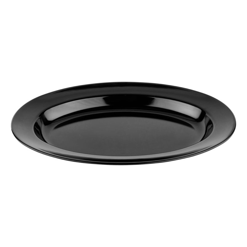 ML-15-W - Plateau ovale 18 po x 13 po, profondeur 1,75 po, Noir