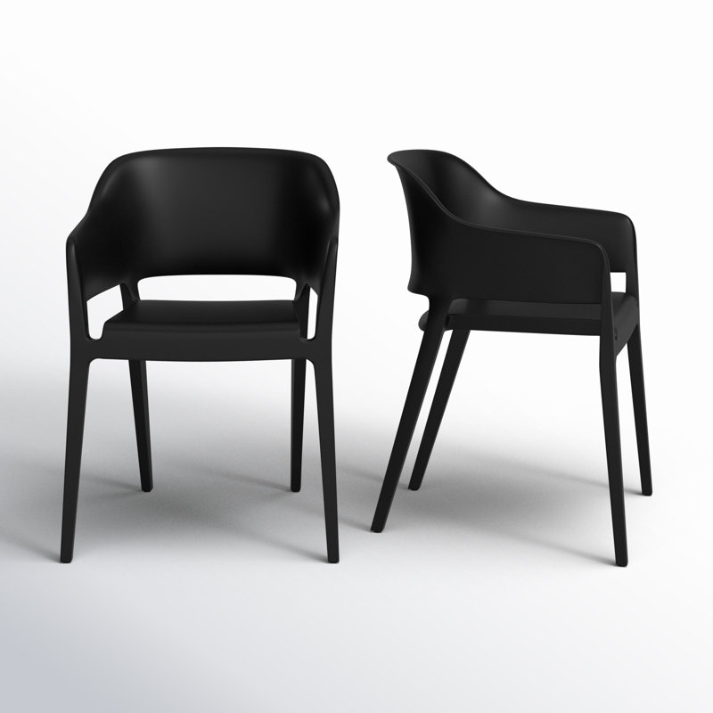Fauteuil de salle à manger Bryn, Noir