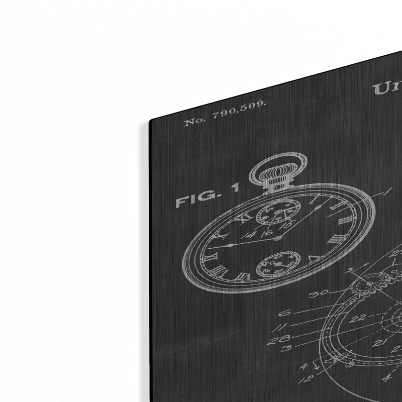 Chalkbo «Stopwatch Blueprint Verny Board» par Patents, H 36 po x l 24 po