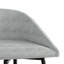 Chaise de bureau pivotante en métal noir en gris clair Chenille-1487209462