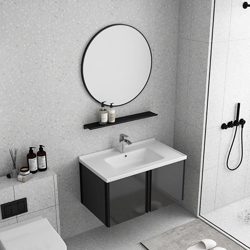 Robinet de salle de bain à un trou avec drain, Chrome