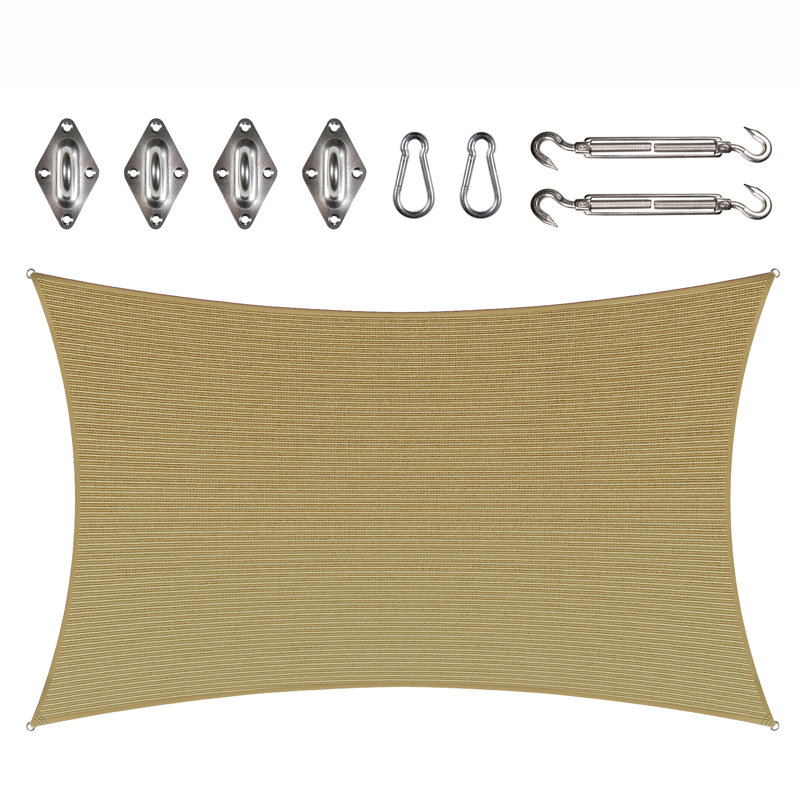 Colourtree Customize Rectangle Shade Sail, Sand, 15' x 16'